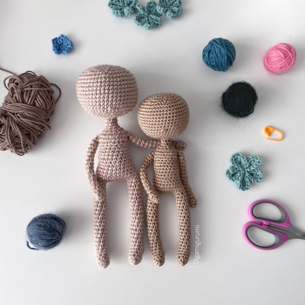 Amigurumi doll made from the class Crochet Your Unique Character by Olgamigurumi.
